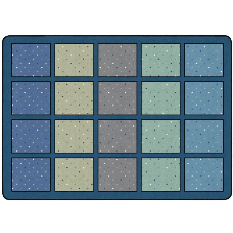 Calming Happy Squares Seating Rug