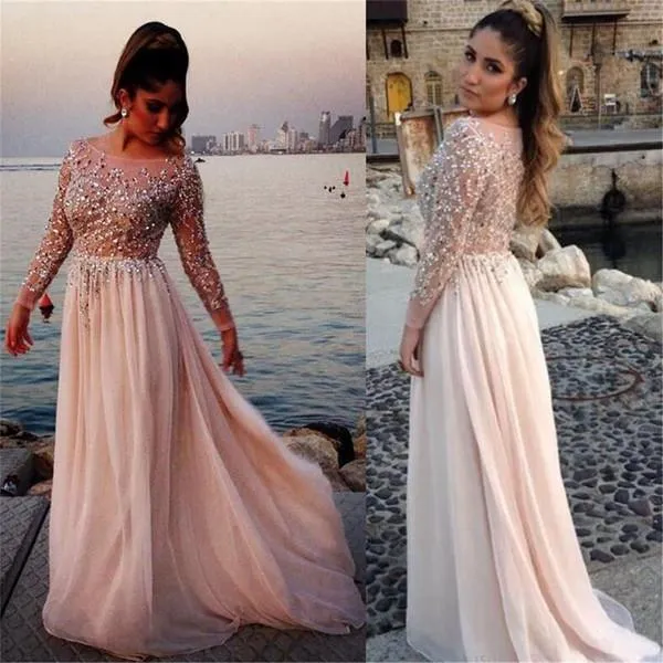 Cheap Long Sleeves Prom Dresses Long, Cocktail Evening Dresses for Woman, MP169