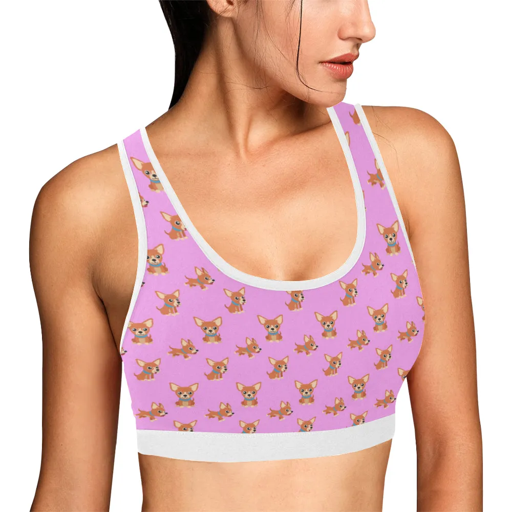 Chihuahua Sports Bra - Pink