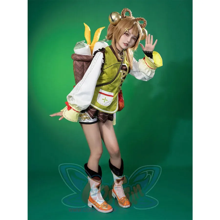 【CLEARANCE】Genshin Impact Yaoyao Cosplay Costume C07225  AAA
