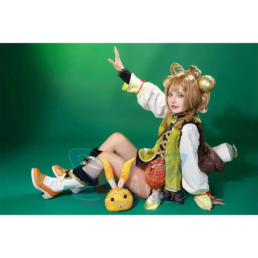 【CLEARANCE】Genshin Impact Yaoyao Cosplay Costume C07225  AAA
