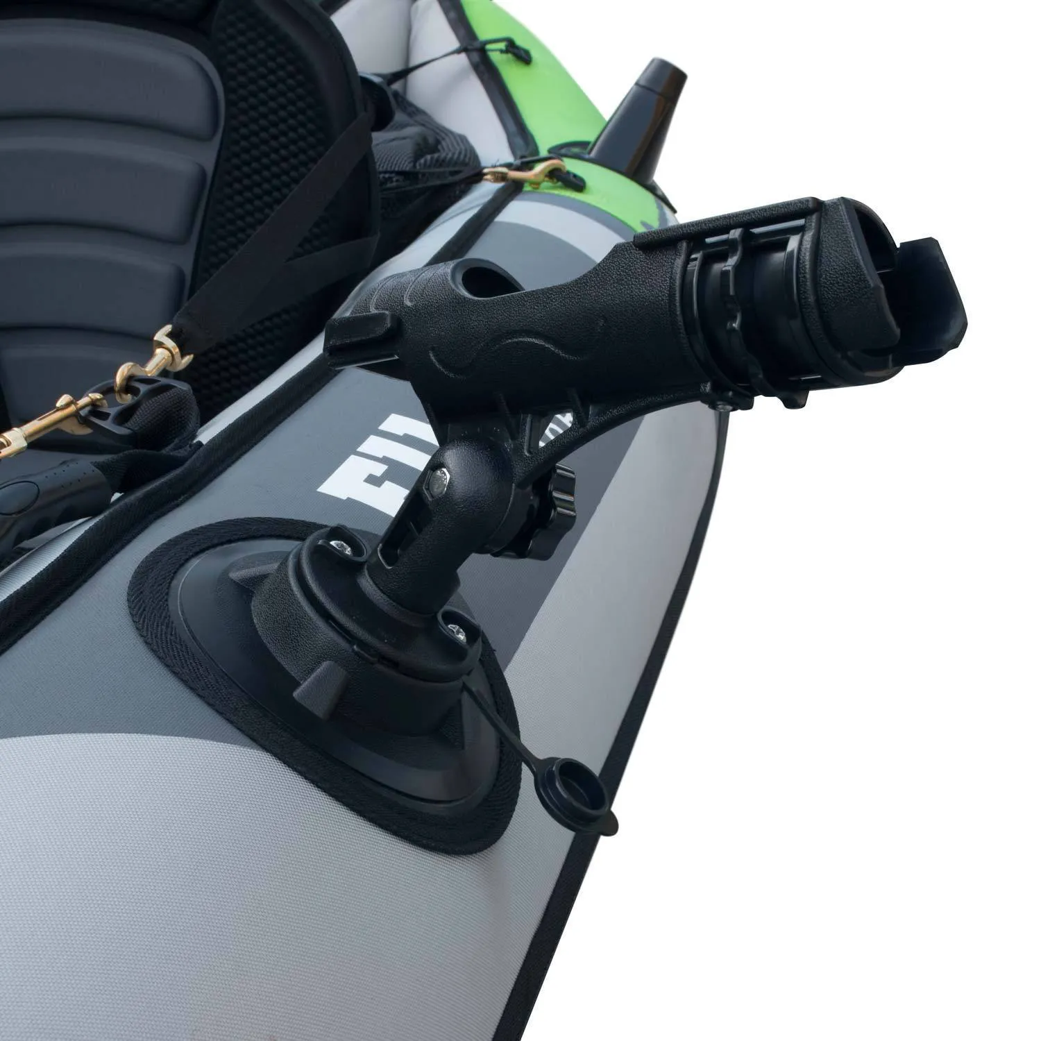 Cormorant Inflatable 2 Person Fishing Kayak Set with 6 Rod Holders, Paddles, Double Action Pump