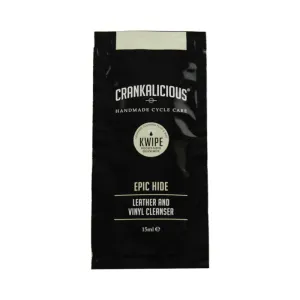 Crankalicious Epic Hide 15ml Kwipe Leather and Vinyl Cleanser