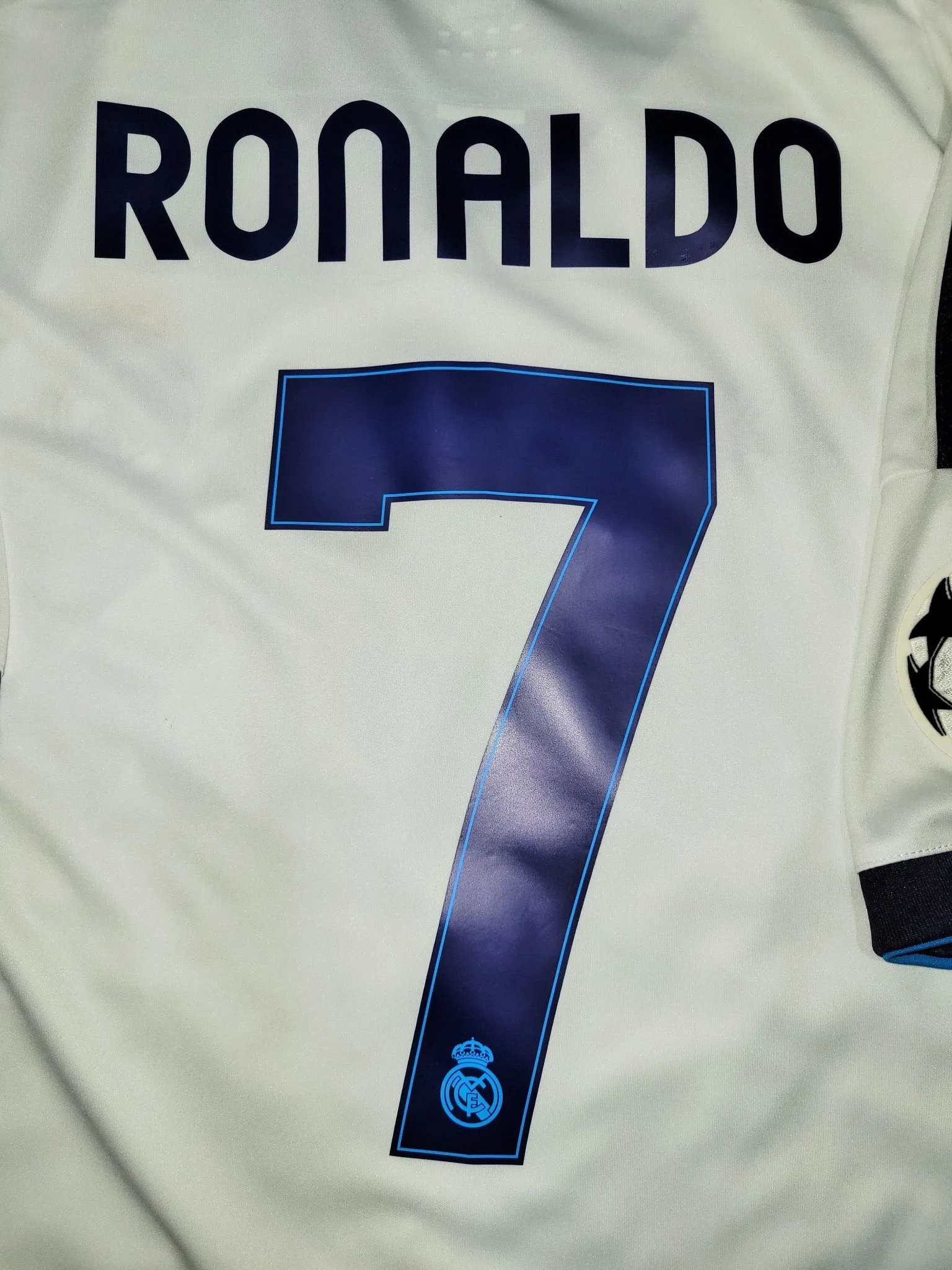 Cristiano Ronaldo Real Madrid 2012 2013 UEFA Soccer Jersey Shirt L SKU# W41768