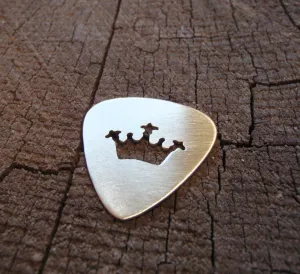 Crown in bronze guitar pick for a King or Queen