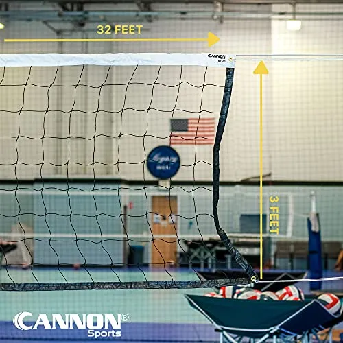 CSI Cannon Sports 32-ft Competition Volleyball Net with Vinyl Coated Steel Cable