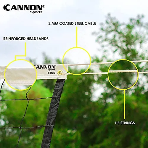 CSI Cannon Sports 32-ft Competition Volleyball Net with Vinyl Coated Steel Cable