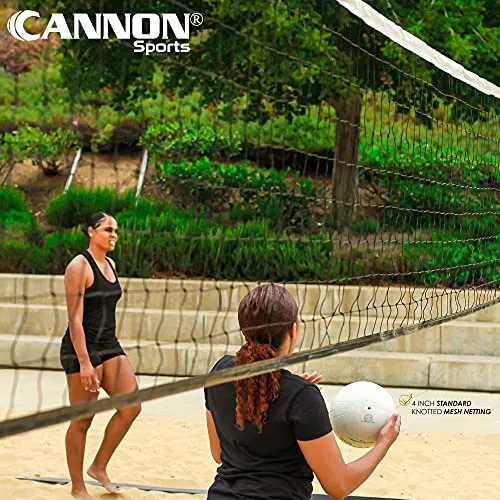 CSI Cannon Sports 32-ft Competition Volleyball Net with Vinyl Coated Steel Cable