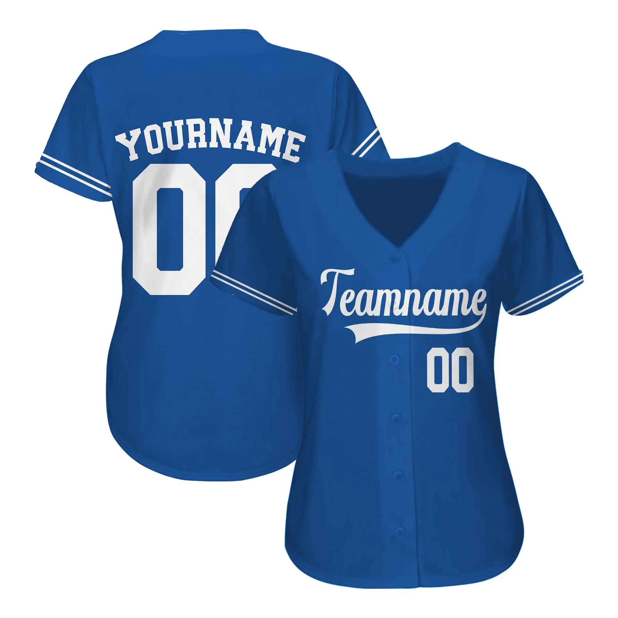 Custom Blue White Authentic Baseball Jersey