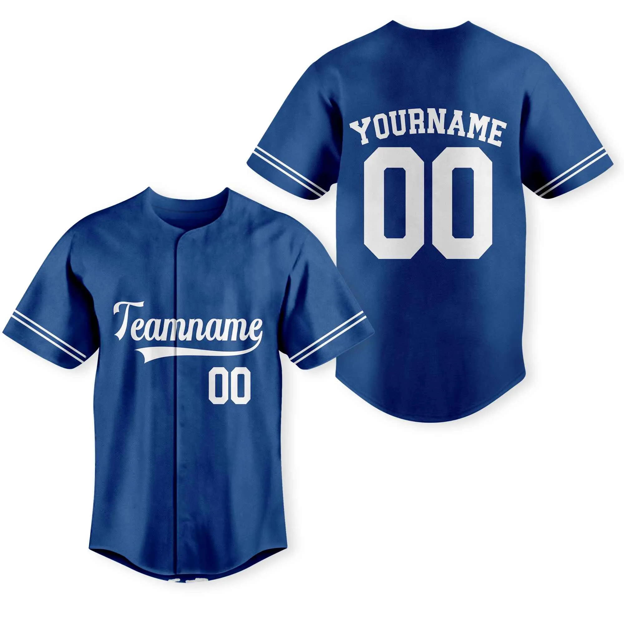Custom Blue White Authentic Baseball Jersey