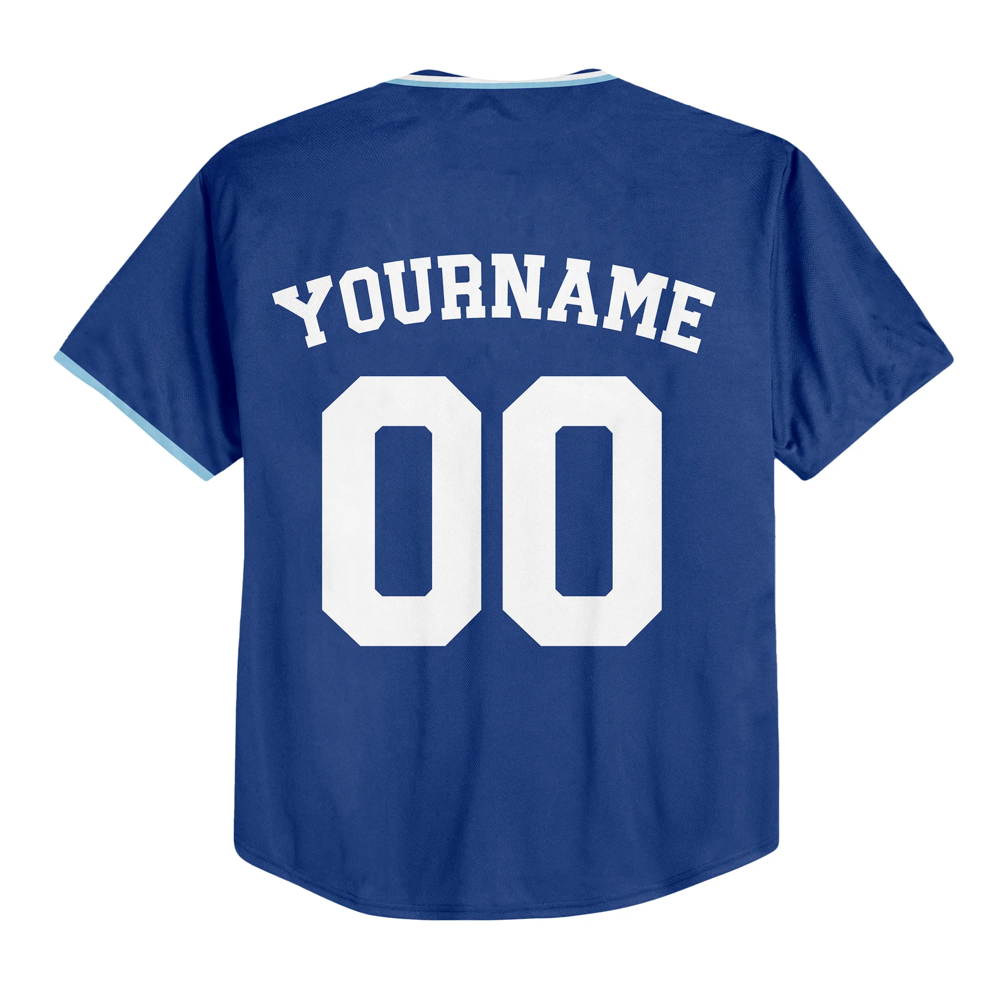 Custom Royal White-Light Blue Authentic  Baseball Jersey