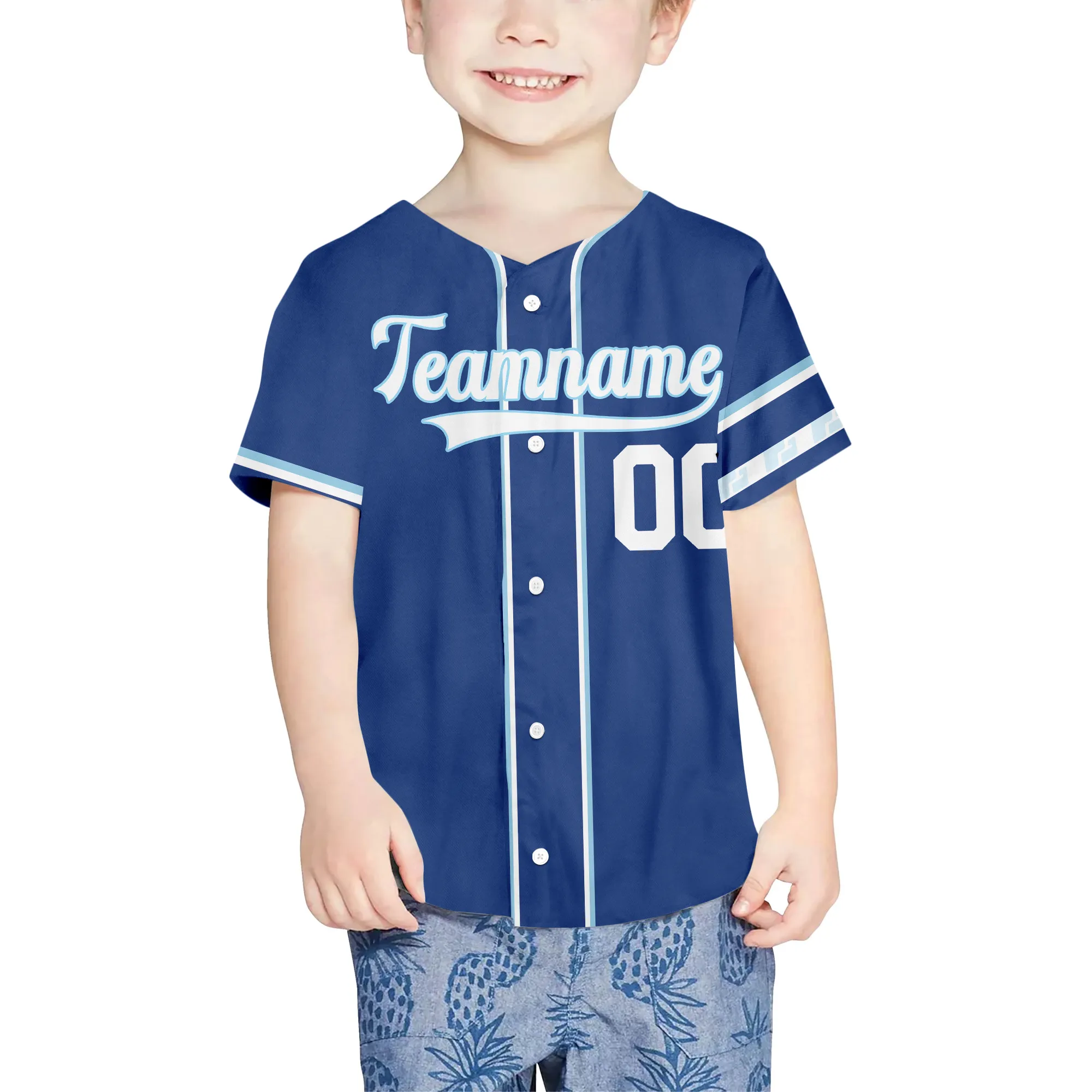 Custom Royal White-Light Blue Authentic  Baseball Jersey