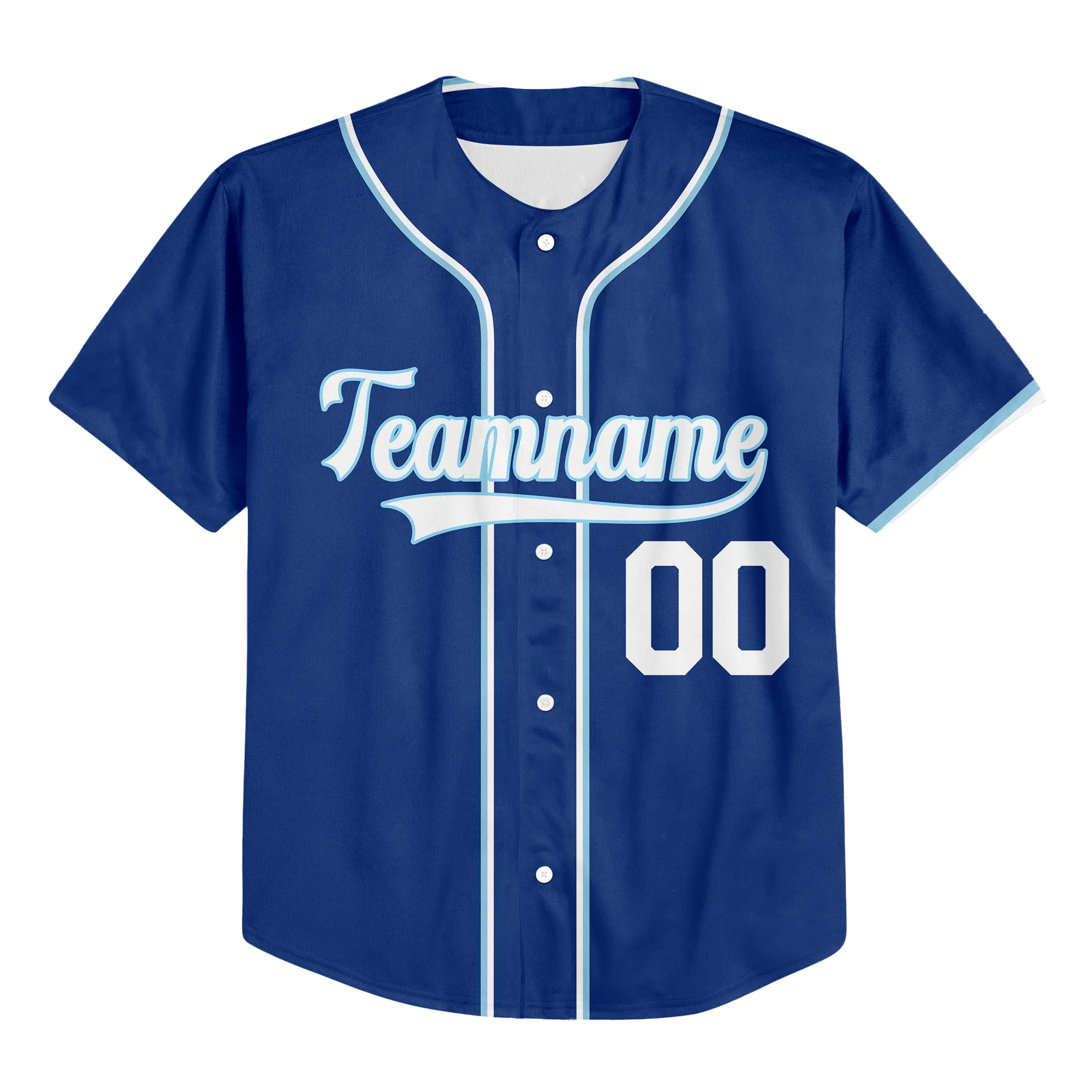 Custom Royal White-Light Blue Authentic  Baseball Jersey