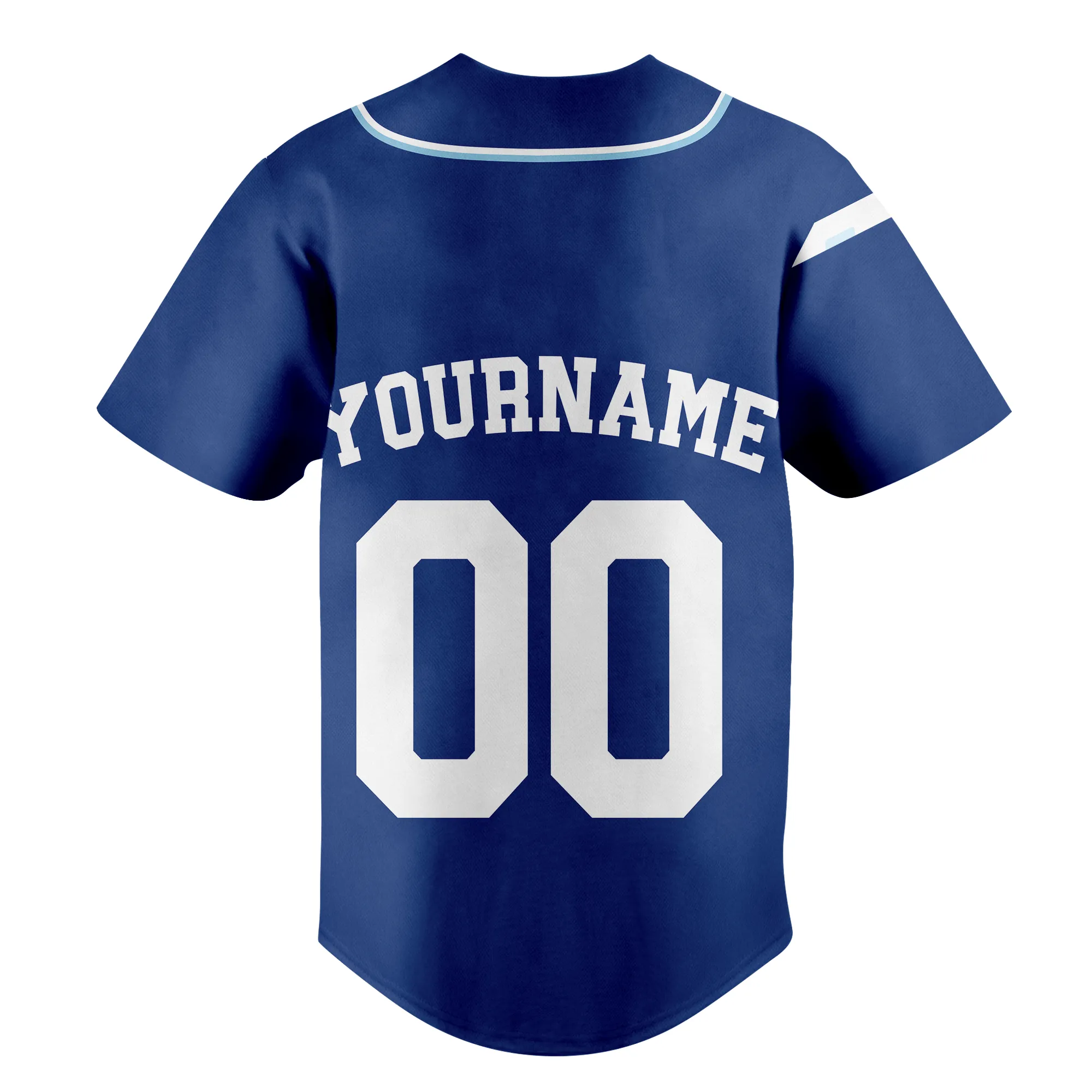 Custom Royal White-Light Blue Authentic  Baseball Jersey