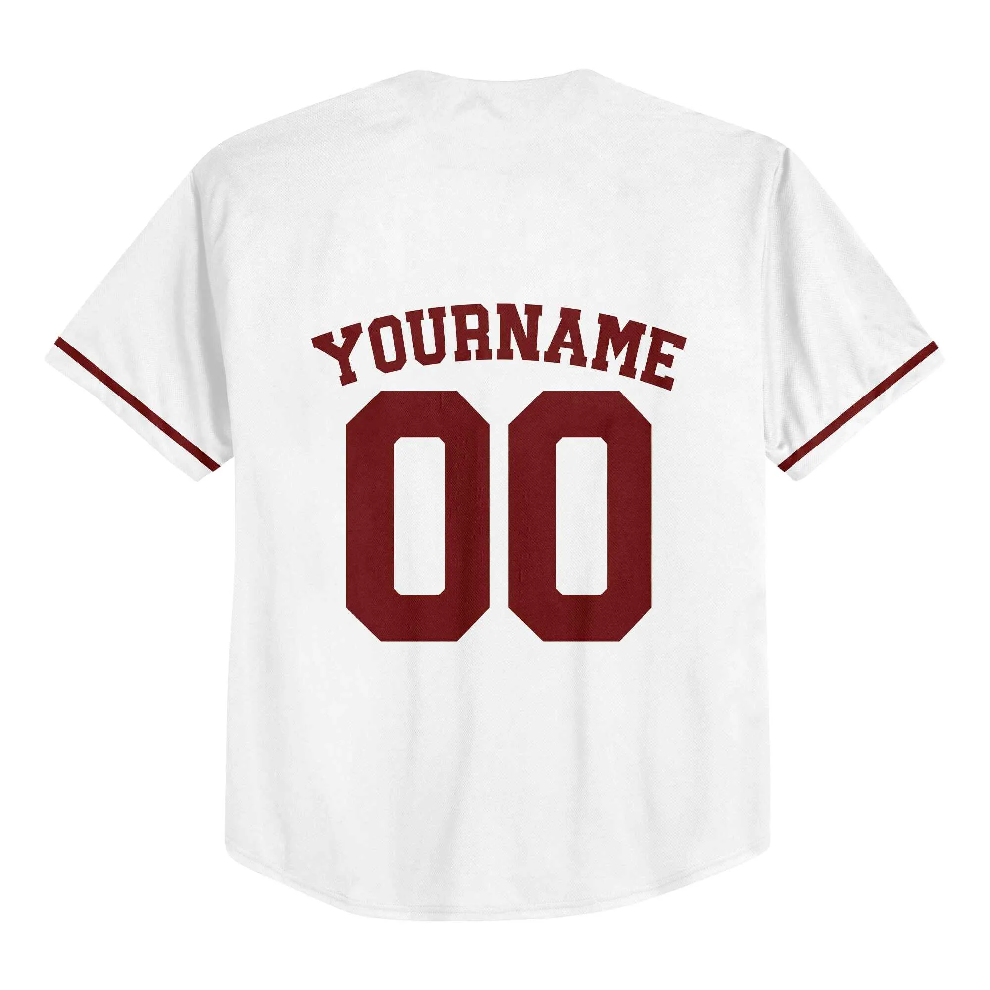 Custom White Crimson Authentic Baseball Jersey
