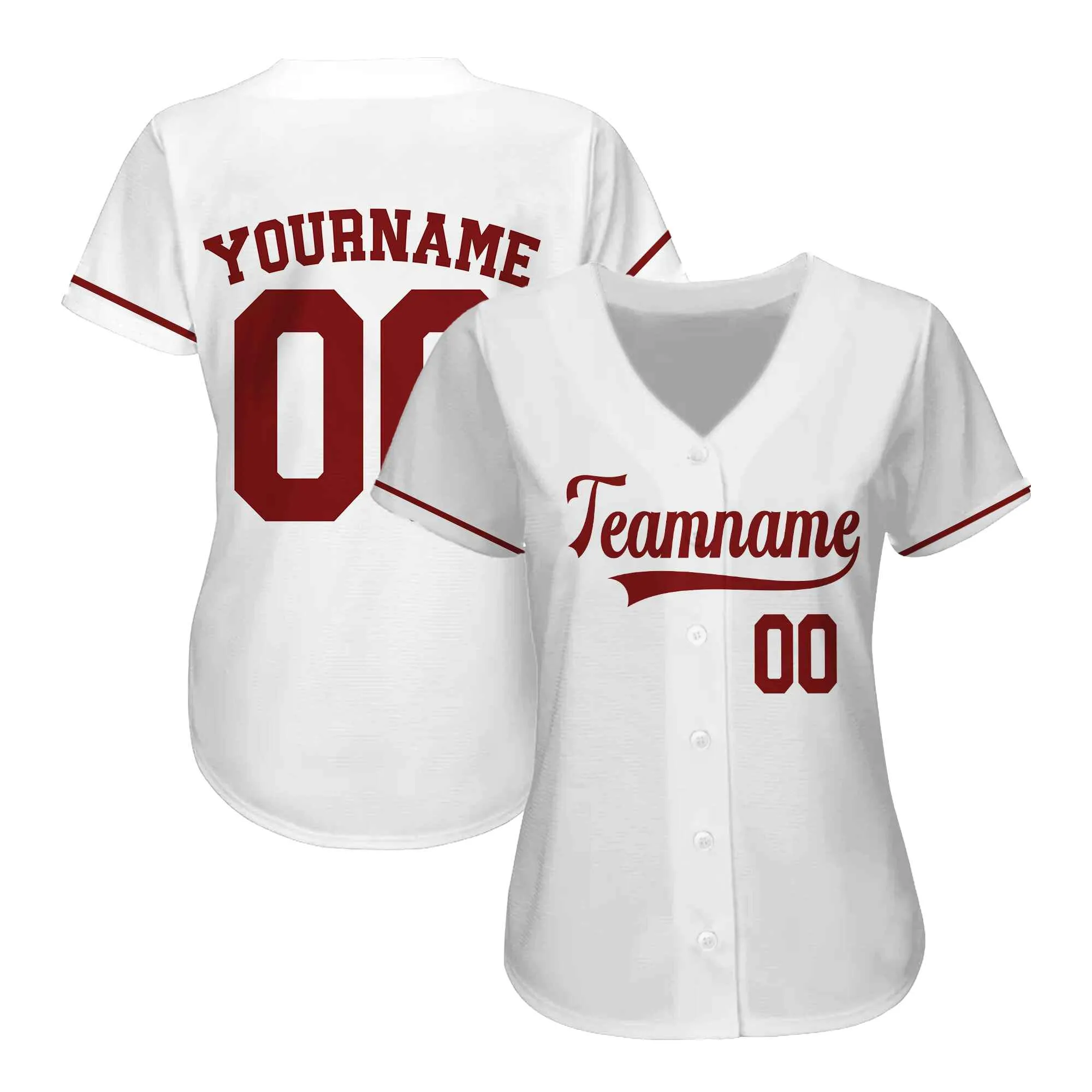 Custom White Crimson Authentic Baseball Jersey