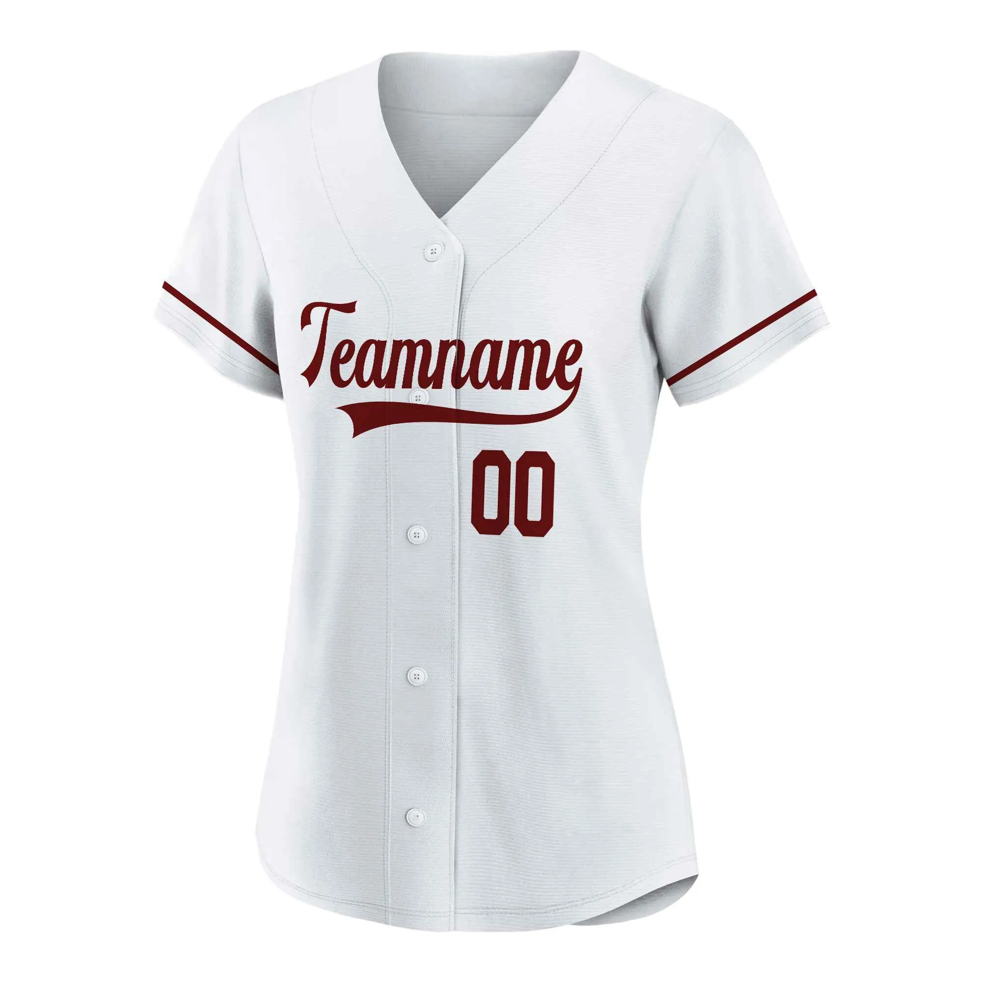 Custom White Crimson Authentic Baseball Jersey