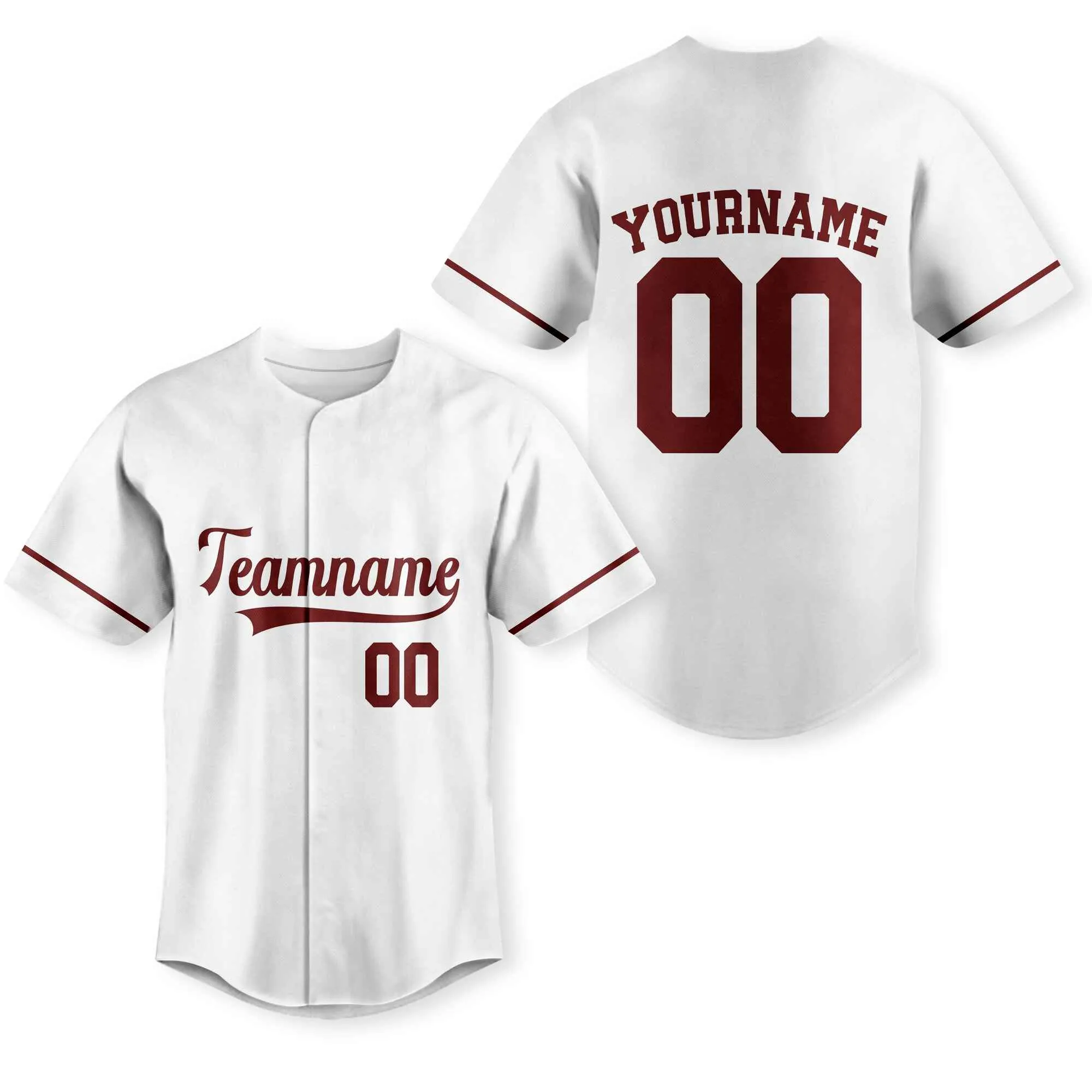 Custom White Crimson Authentic Baseball Jersey