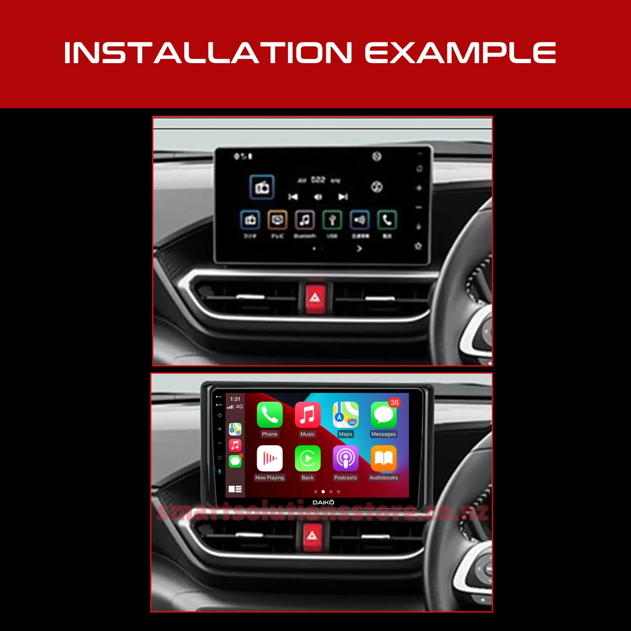 Daiko PRO Car Stereo Carplay Android Auto For 2020 Toyota Raize