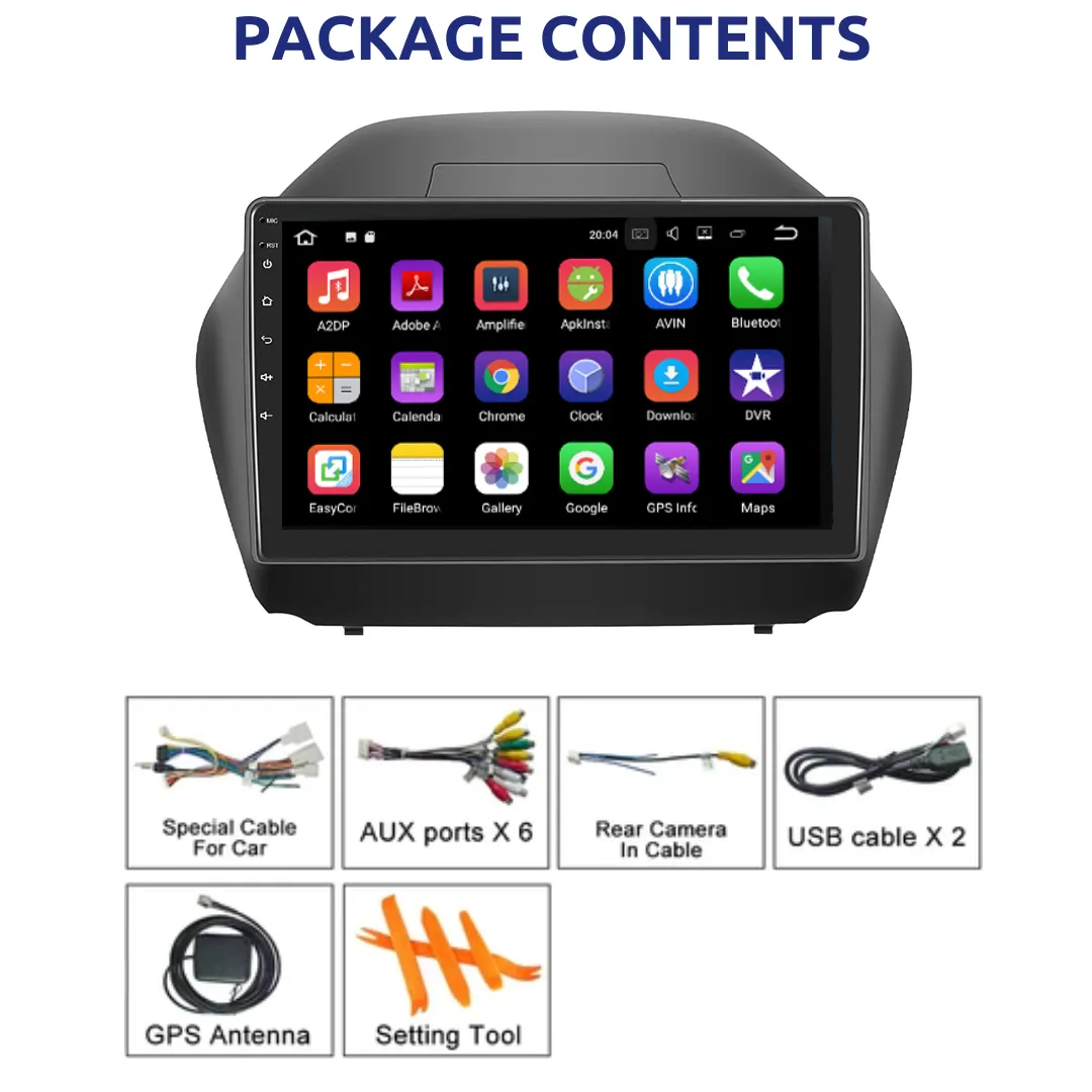 Daiko PRO Car Stereo Carplay Android Auto For Hyundai iX35 Tucson 2010-2015