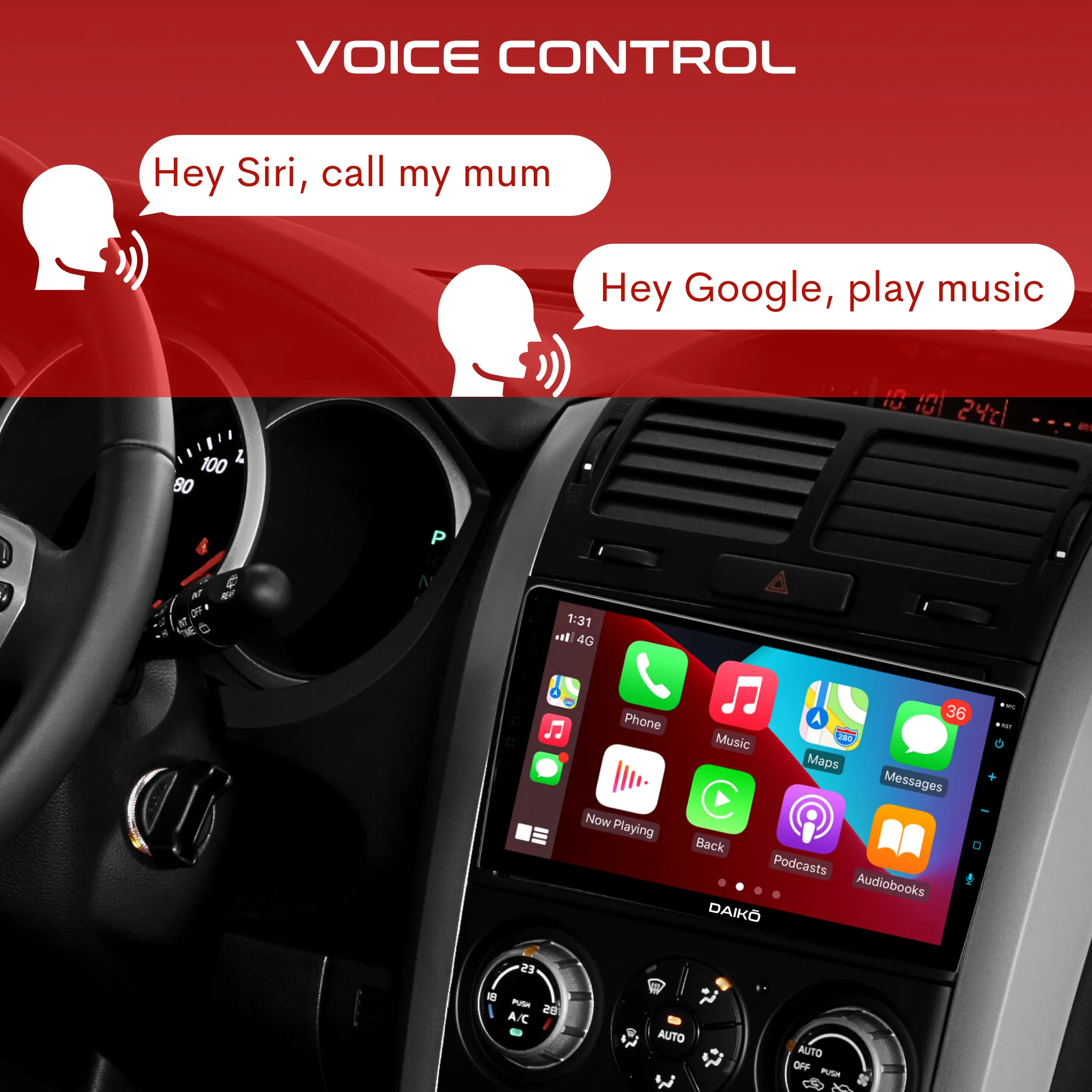Daiko PRO Car Stereo Carplay Android Auto For  Lexus RX Toyota Harrier 1998-05