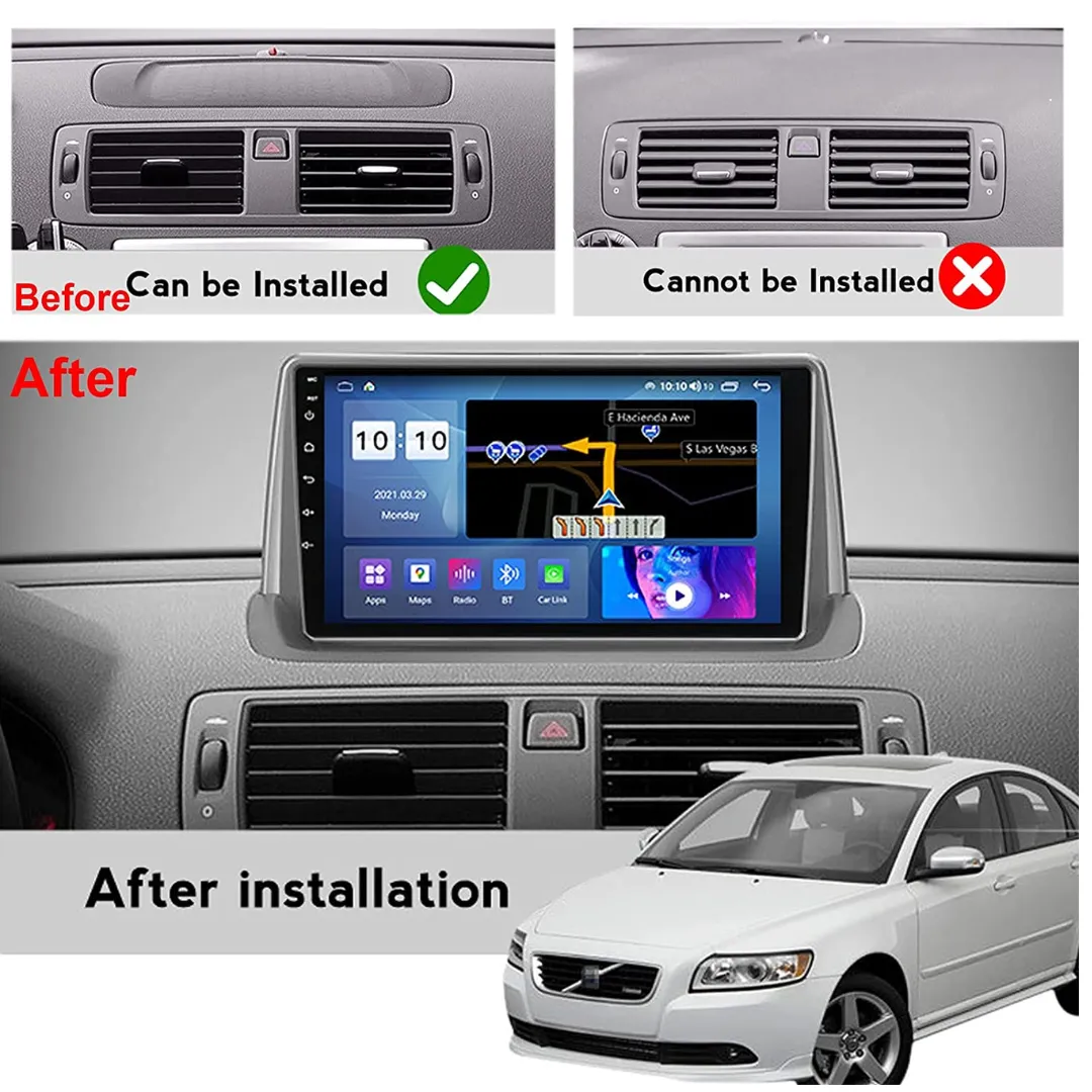 Daiko PRO Car Stereo Carplay Android Auto For Volvo S40 C30 C70 2004-2012