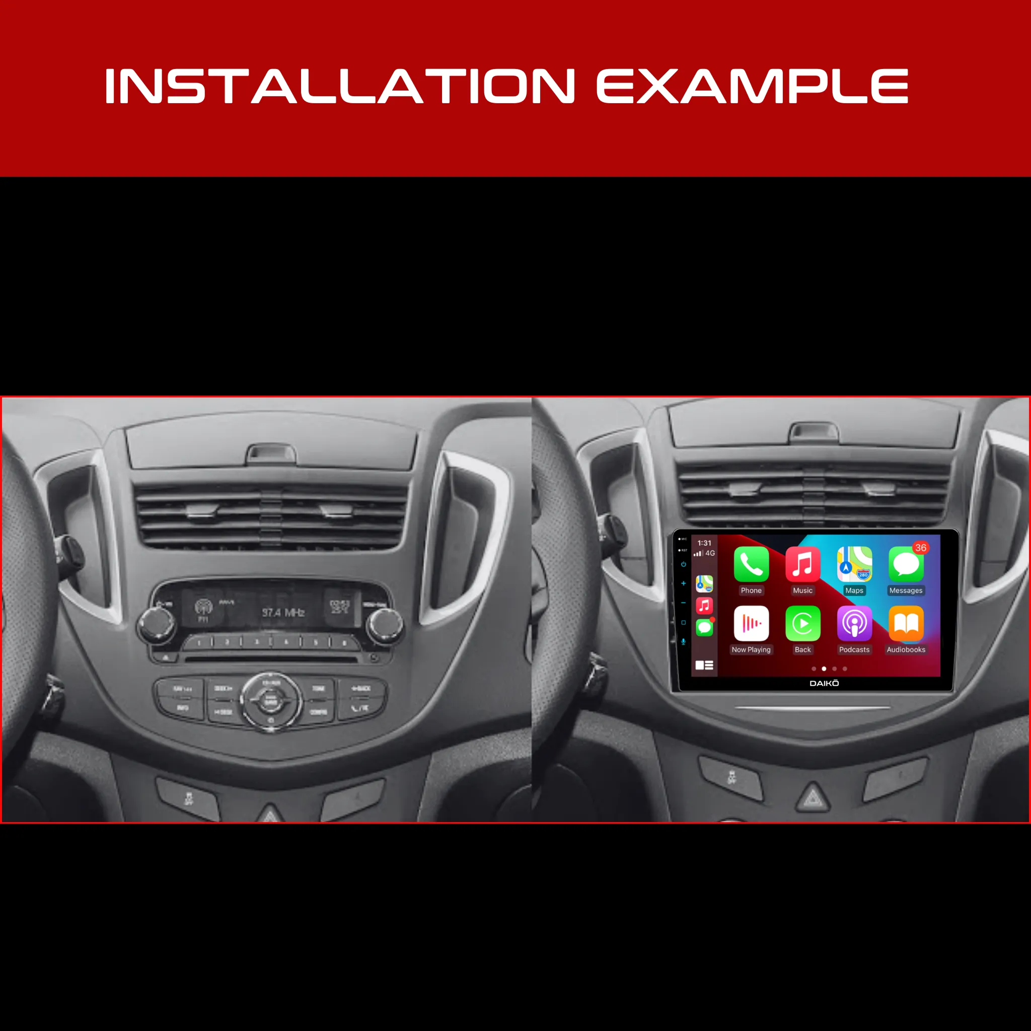 Daiko PRO Car Stereo Wireless Carplay Android Auto For Holden Trax 2013-2017