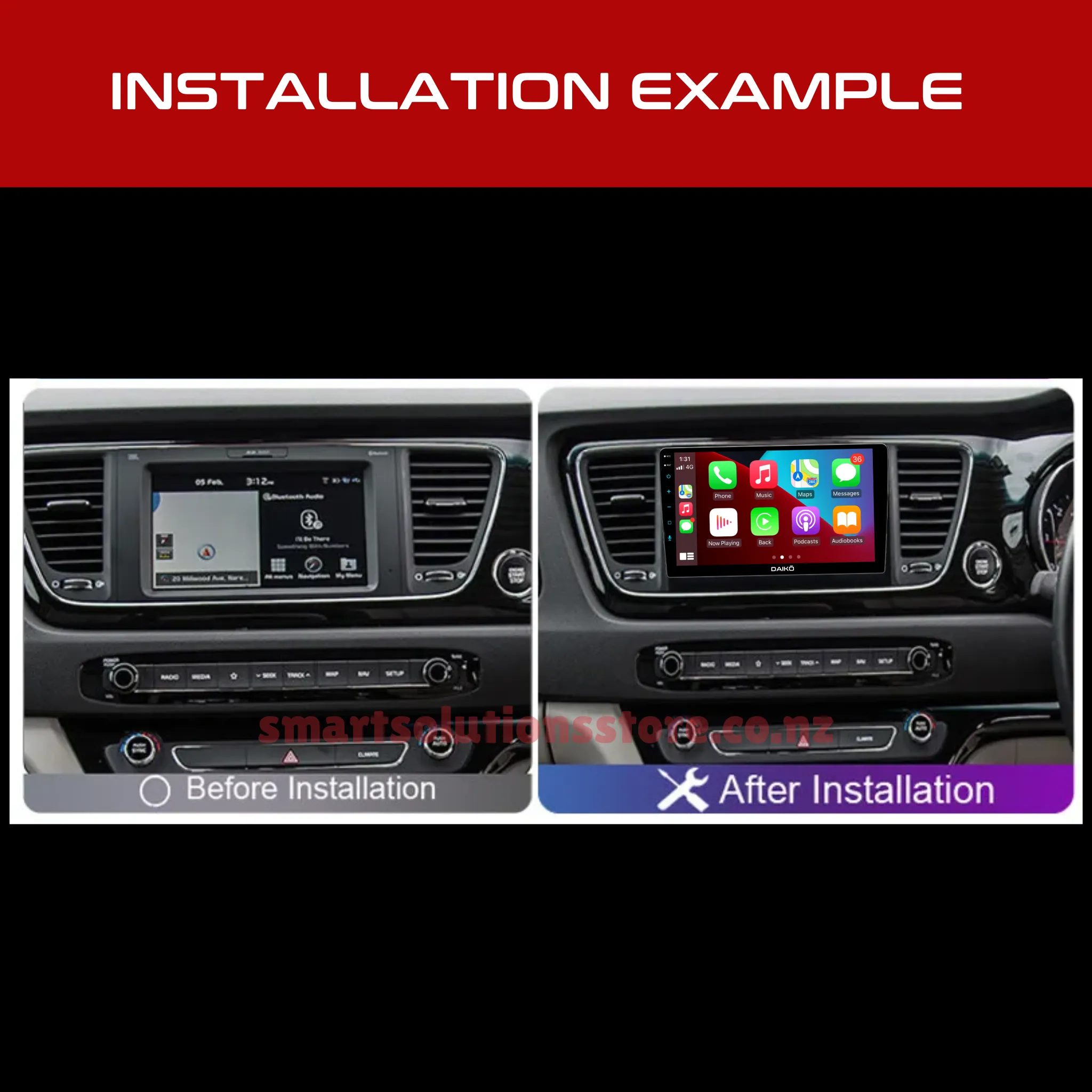 Daiko PRO Car Stereo Wireless Carplay Android Auto For Kia Carnival  2014 