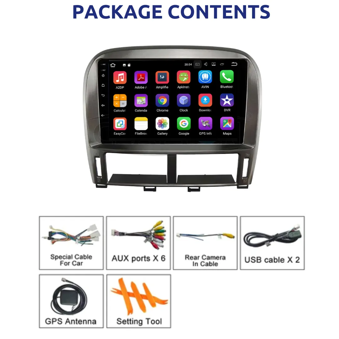 Daiko PRO Car Stereo Wireless Carplay Android Auto For Lexus LS430 2001-2006