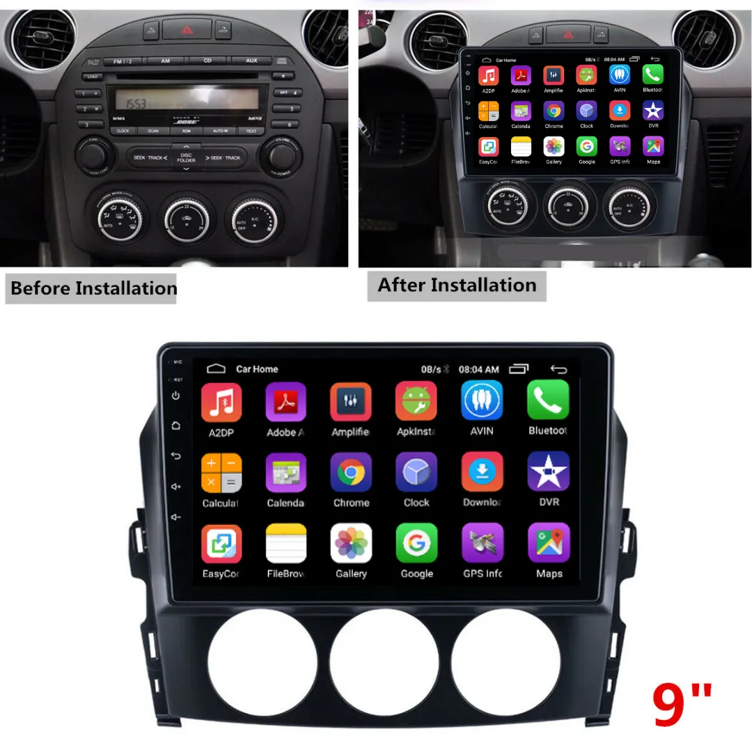 Daiko PRO Car Stereo Wireless Carplay Android Auto For Mazda MX-5 NC 2005-2015