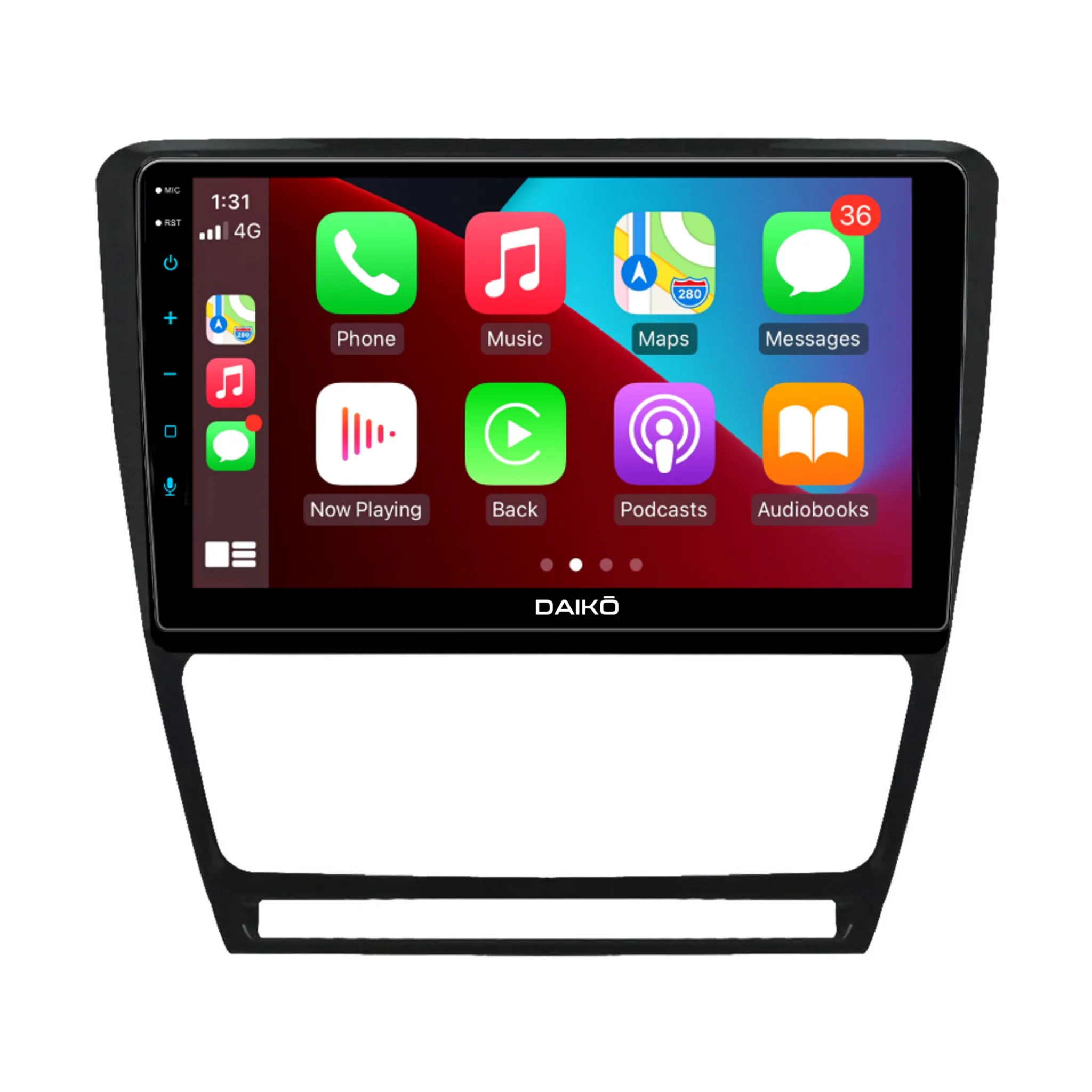 Daiko PRO Car Stereo Wireless Carplay Android Auto For Skoda Octavia 2007-2014
