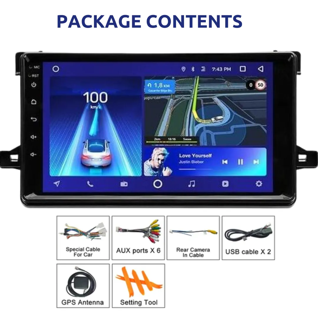 Daiko PRO Car Stereo Wireless Carplay Android Auto For Toyota Prius 2015-2020