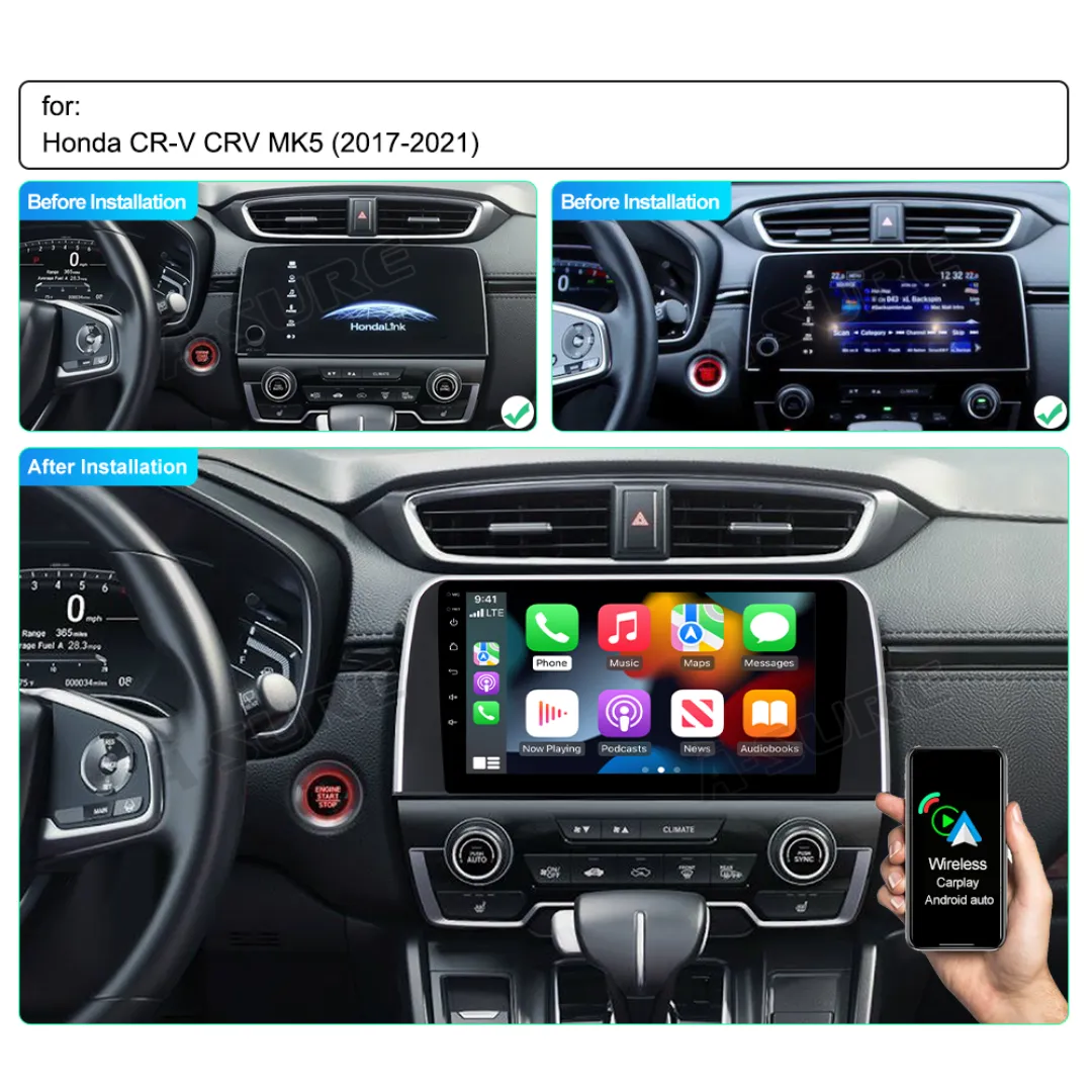 Daiko PRO Multimedia Unit Wireless Carplay Android Auto For Honda CR-V 2017-2021