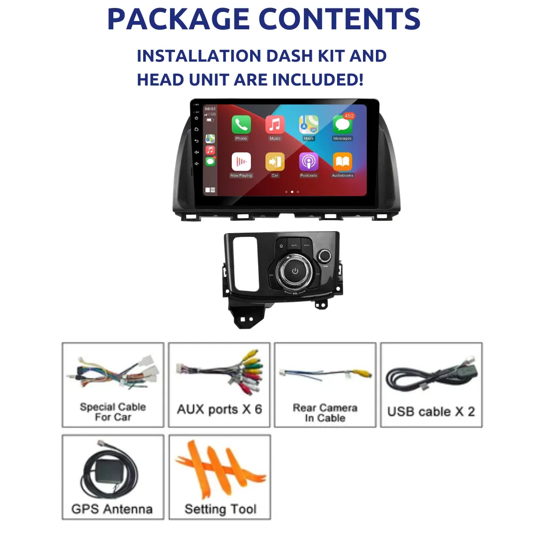 Daiko PRO Multimedia Unit Wireless Carplay Android Auto For Mazda CX-5 2012-2016