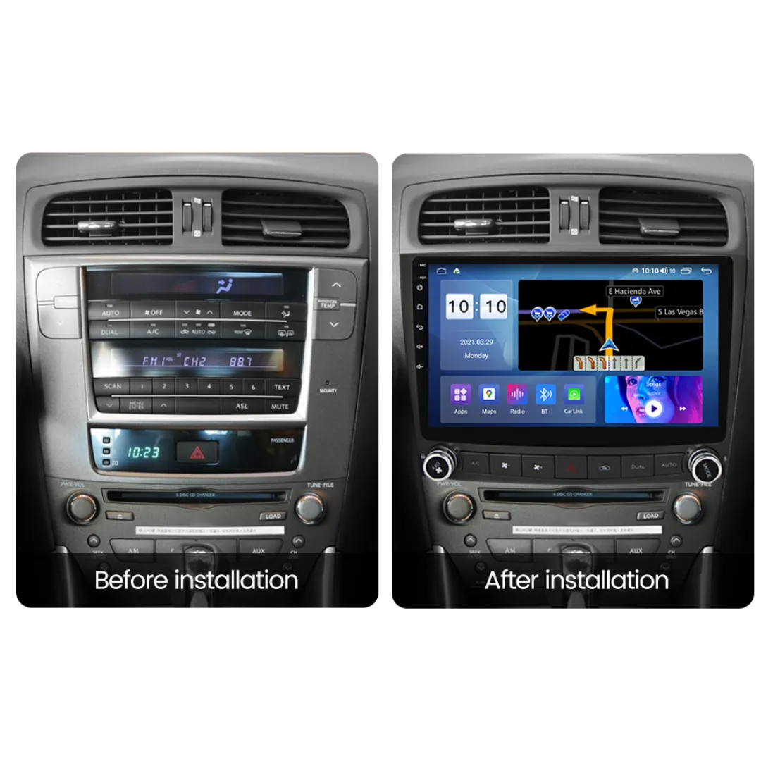 Daiko PRO Multimedia Unit Wireless Carplay Android Auto ForLexus IS250 2005-2012