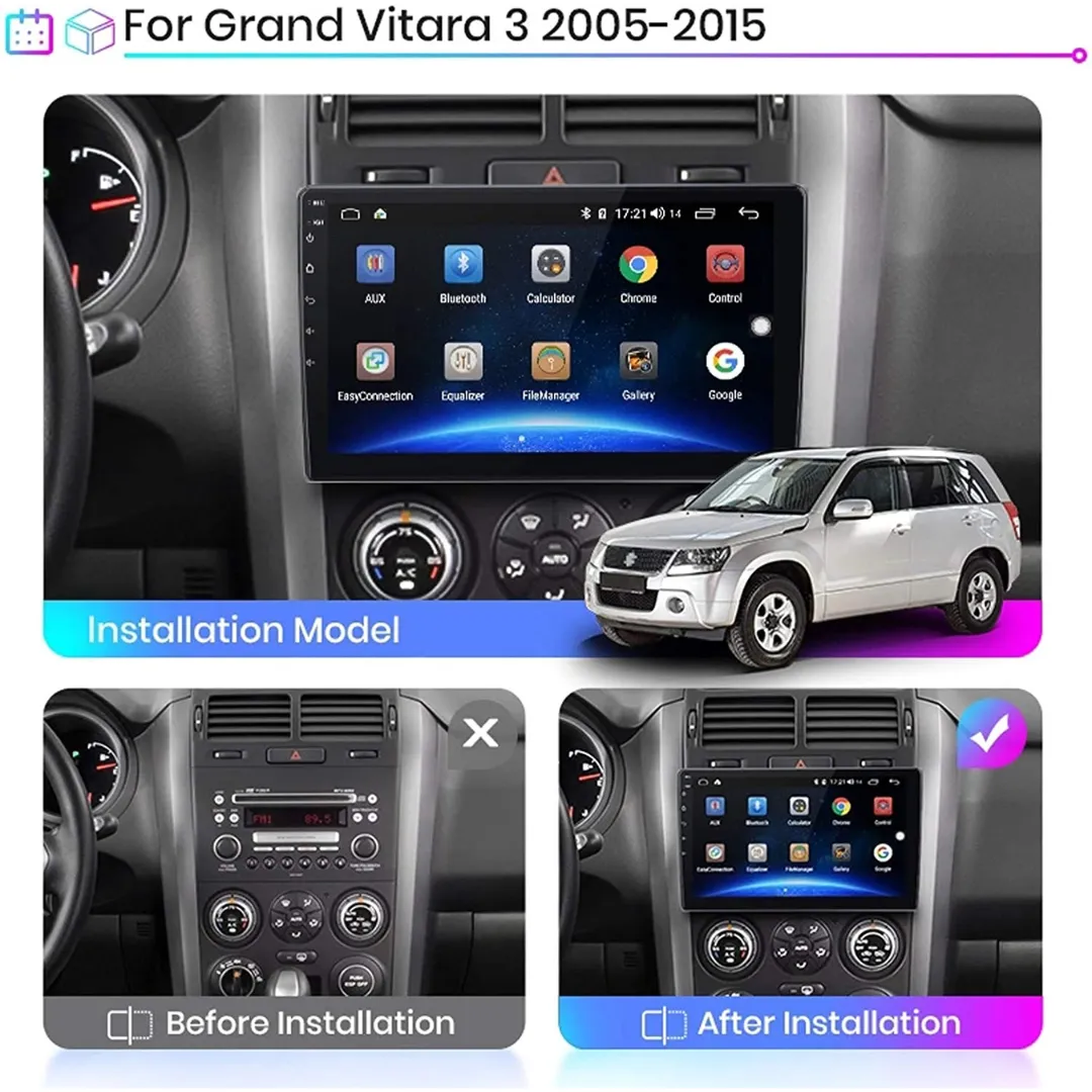 Daiko Ultra Car Stereo Carplay Android Auto For Suzuki Grand Vitara 2005-2015