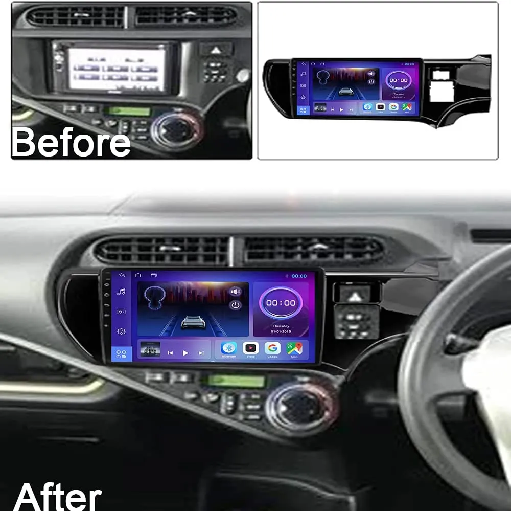 Daiko Ultra Car Stereo Wireless Carplay Android Auto For Toyota Aqua 2011-2017