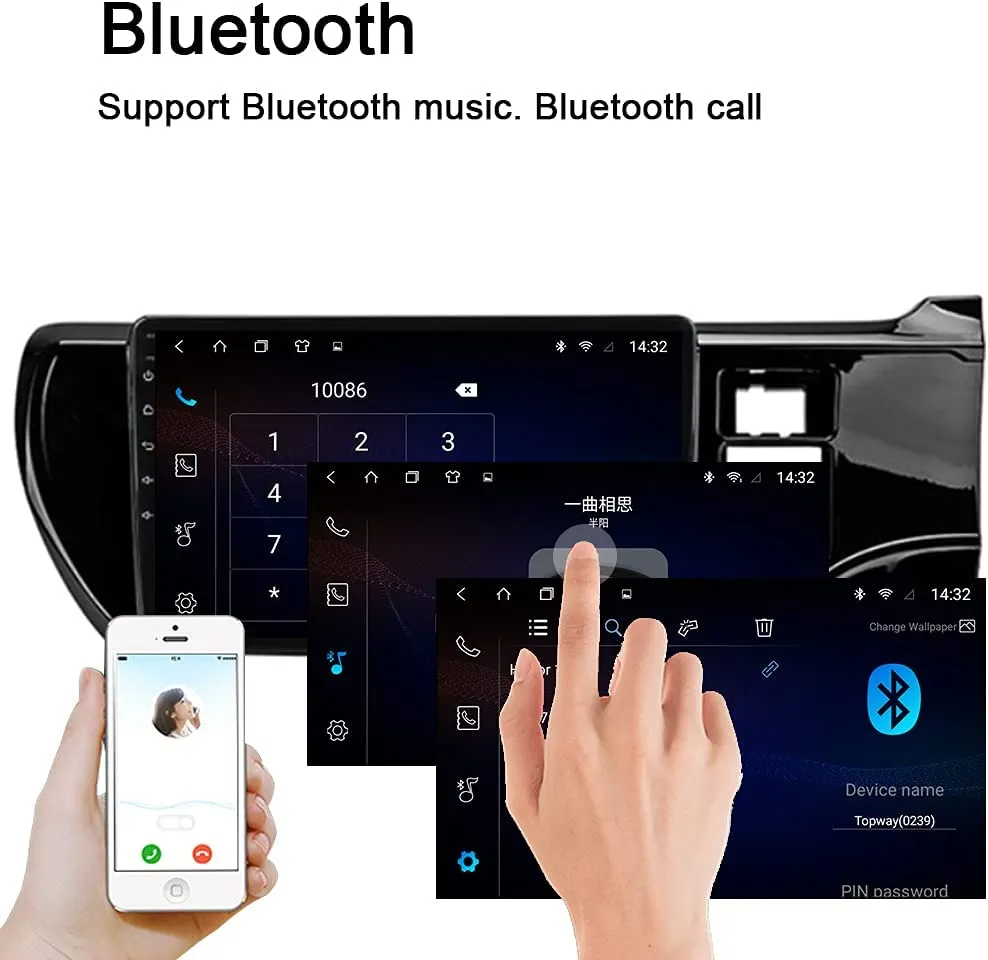 Daiko Ultra Car Stereo Wireless Carplay Android Auto For Toyota Aqua 2011-2017