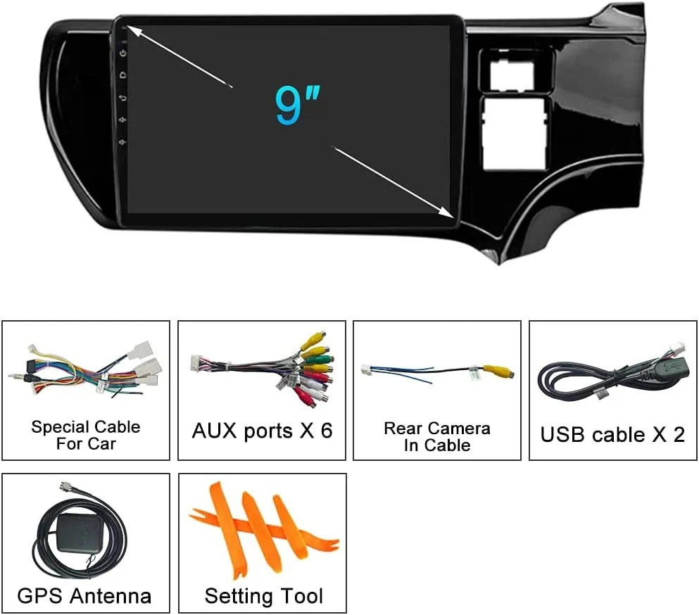 Daiko Ultra Car Stereo Wireless Carplay Android Auto For Toyota Aqua 2011-2017