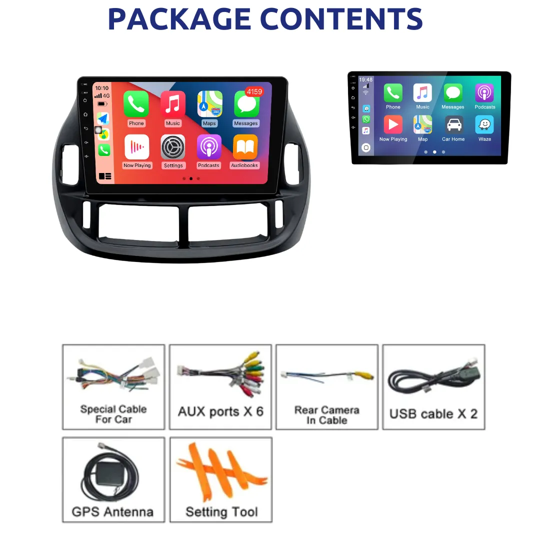 Daiko Ultra Car Stereo Wireless Carplay Android Auto For Toyota Estima 1999-2006