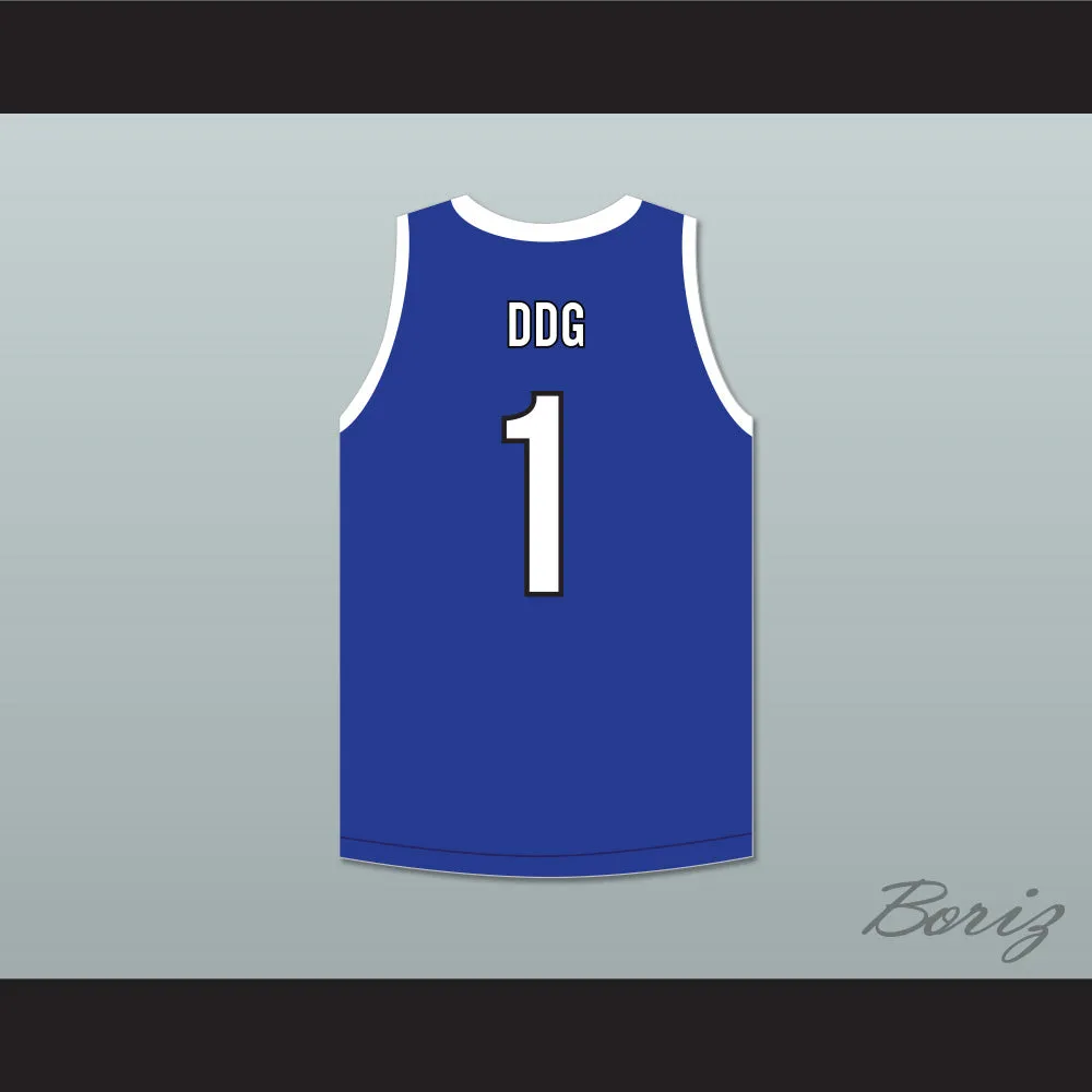 DDG 1 ACE Family Charity Blue Basketball Jersey