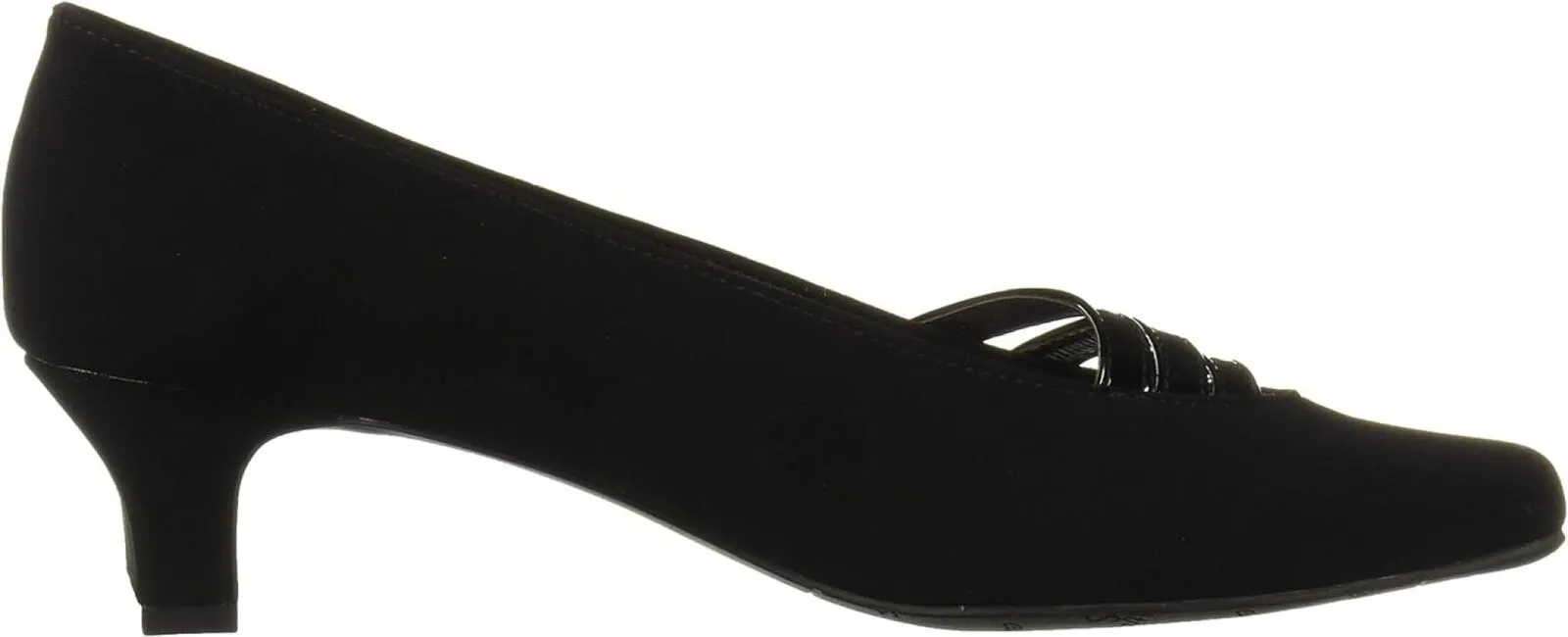 Easy Street Entice Squared Toe Pumps Women's Shoes ENTICE Black Suede 7.5M