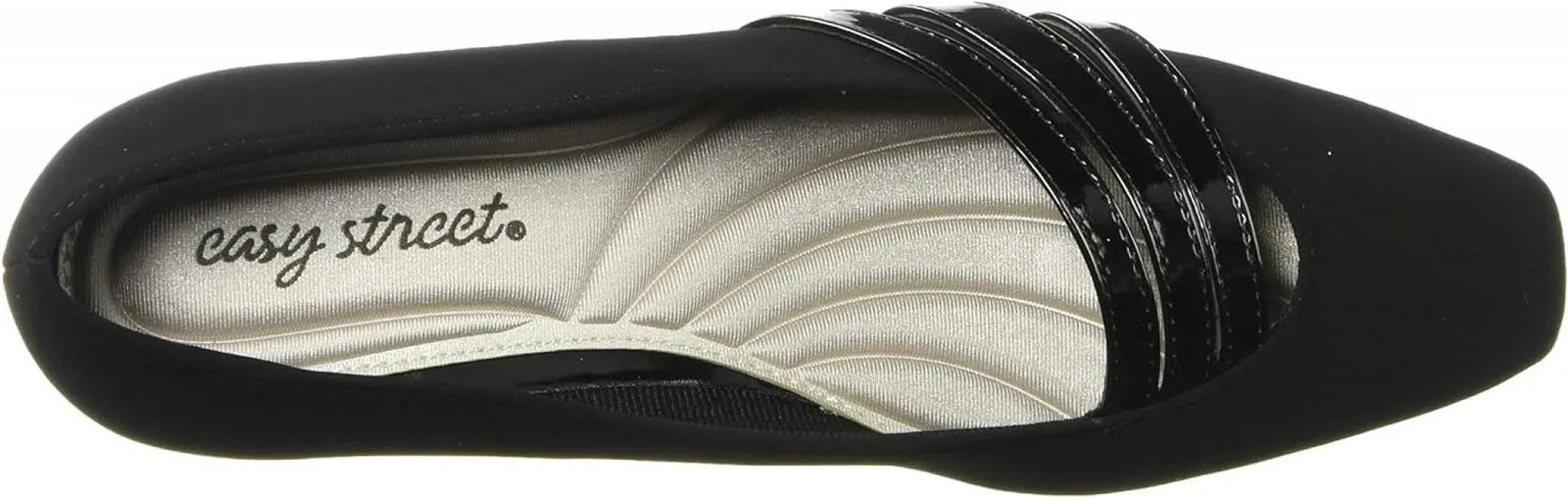 Easy Street Entice Squared Toe Pumps Women's Shoes ENTICE Black Suede 7.5M