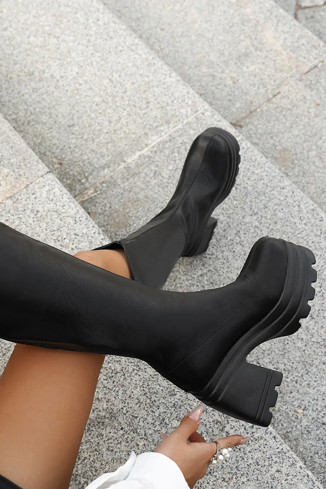 Emily - Chic Modern Design Woman's Knee High Boots