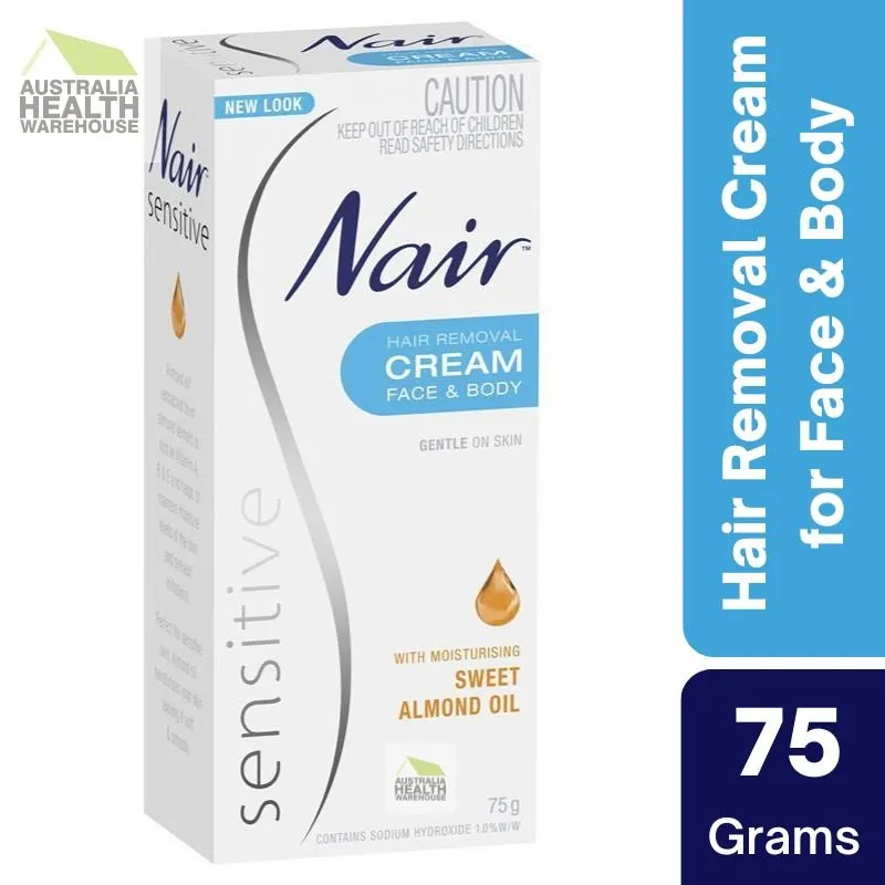 [Expiry: 11/2028] Nair Sensitive Hair Removal Cream Face & Body 75g