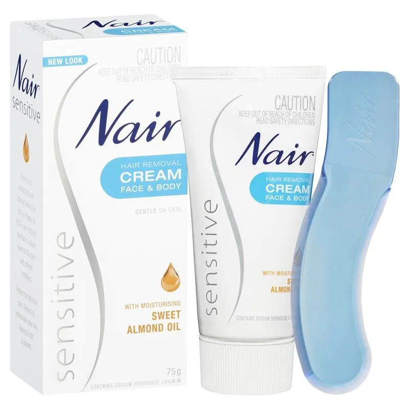 [Expiry: 11/2028] Nair Sensitive Hair Removal Cream Face & Body 75g