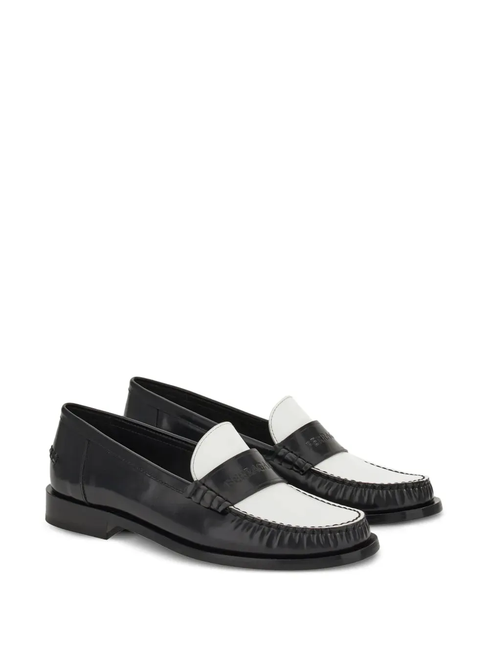 Ferragamo debossed-logo leather loafers