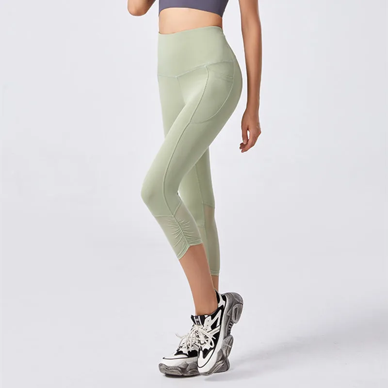 Filhot™ High Waist Workout Mesh Leggings With Pocket