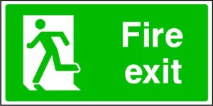 Fire Exit Running Man Left Sign