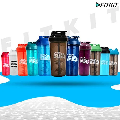 Fitkit Classic Bottle Shaker (700ml, Grey/Black)